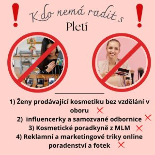 Kdo by Vám neměl radit s pletí? A proč některé “odbornice” raději neposlouchat? Více v novém článku na blogu salonu.